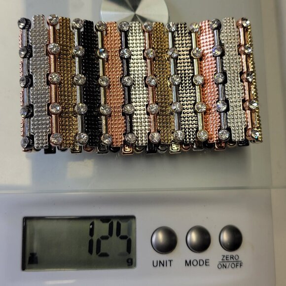 Multicolored tone Stretch Crystal Bracelet - Picture 9 of 9